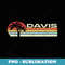 Davis Surname 80s 90s Vintage Sunset with Palm Trees - Vintage Sublimation PNG Download