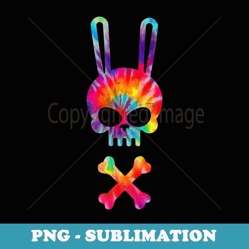 Scary Skull And Crossbones Bad Rabbit Horror Bunny Tie Dye - | Inspire ...