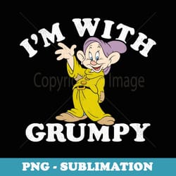 disney snow white & the seven dwarfs dopey i'm with grumpy - png transparent sublimation design