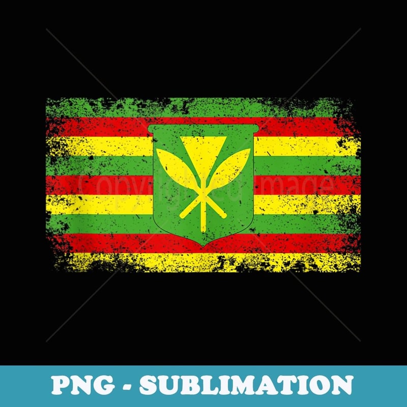 Kanaka Maoli Flag Pride Distressed Sovereign s - Premium Sublimation Digital Download