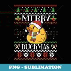 holiday ugly christmas duck - high-resolution png sublimation file