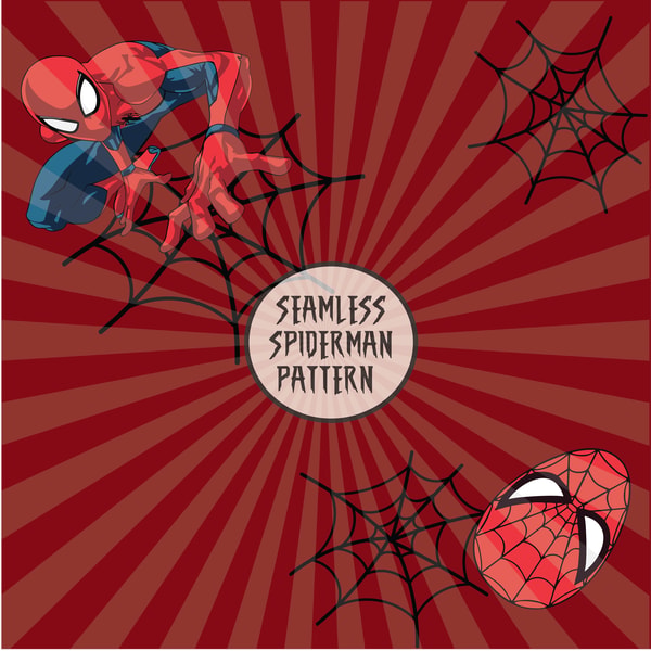 Spiderman Pattern Design Spiderman Seamless Pattern, Spiderman Png, Spiderman Digital | Inspire ...