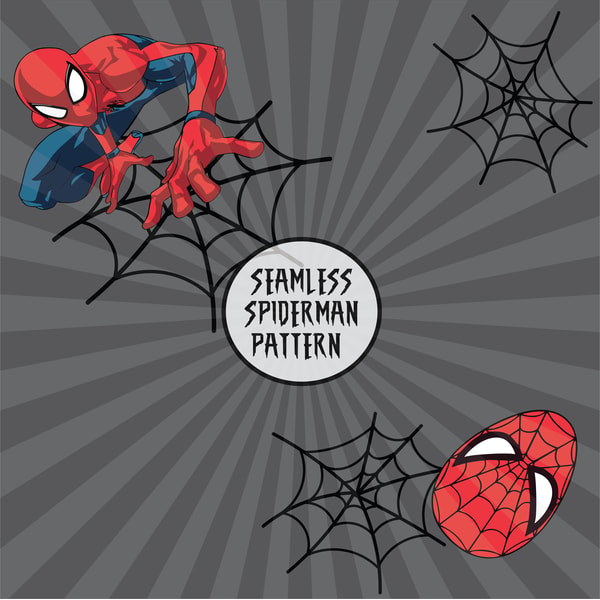 Spider Man Pattern Vector Spiderman Seamless Pattern, Spiderman Png, Spiderman Digital | Inspire ...