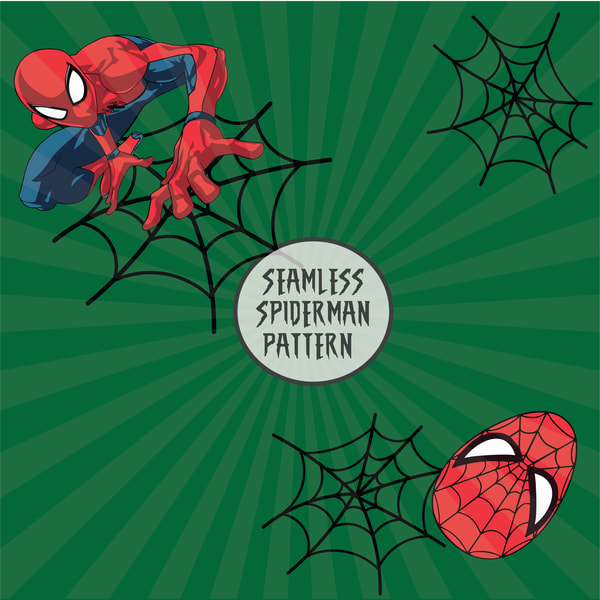 Spiderman Pattern Design Spiderman Seamless Pattern, Spiderman Png, Spiderman Digital | Inspire ...