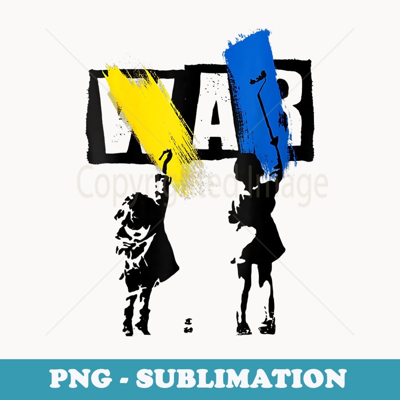 Peace for Ukraine End War Dove Symbol Ukrainian Flag Colors - Sublimation Digital Download