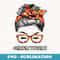 Nurse Practitioner Messy bun Pumpkin Halloween Spider - Decorative Sublimation PNG File