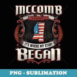 mccomb mississippi usa flag 4th of july - unique sublimation png download