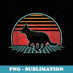 german shepherd retro dog lover vintage 80s style - premium sublimation digital download