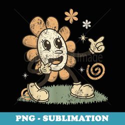 funny cartoon flower finger-gun bam hand gesture vintage - special edition sublimation png file
