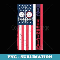 vintage hvac technician usa american flag hvac tech - sublimation png file