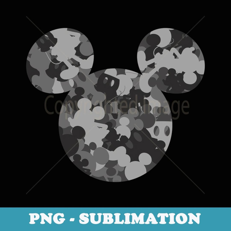 Disney Mickey Camo Gray - Signature Sublimation PNG File