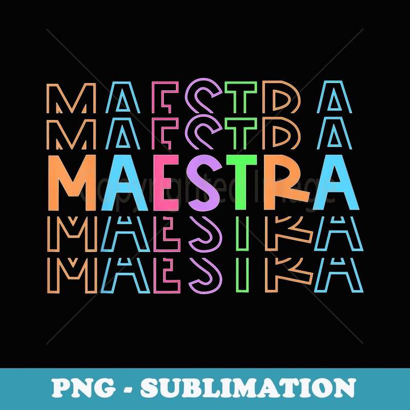 V5V5 Vintage Maestra Teacher Spanish Bilingual Teacher - Exclusive Sublimation Digital File