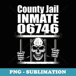 halloween county jail inmate skeleton prisoner costume - decorative sublimation png file