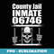 Halloween County Jail Inmate Skeleton Prisoner Costume - Decorative Sublimation PNG File