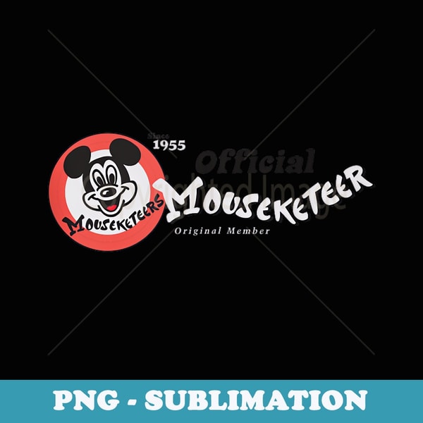 Disney Mickey And Friends Official Mouseketeer Vintage Logo - Signature Sublimation PNG File