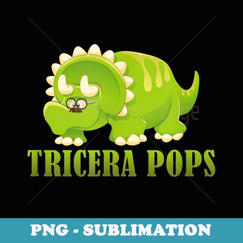 Funny Tricera Pops Dinosaur Costume for Dad Men - Unique Sublimation PNG Download