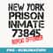 Halloween New York Prisoner Party Costume T - Artistic Sublimation Digital File