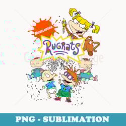 rugrats logo with nick logo and rugrats characters - high-resolution png sublimation file