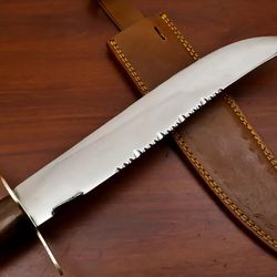 hand crafted forged d2 steel custom made d guard short sword dagger hunting survival bowie knife with leather case