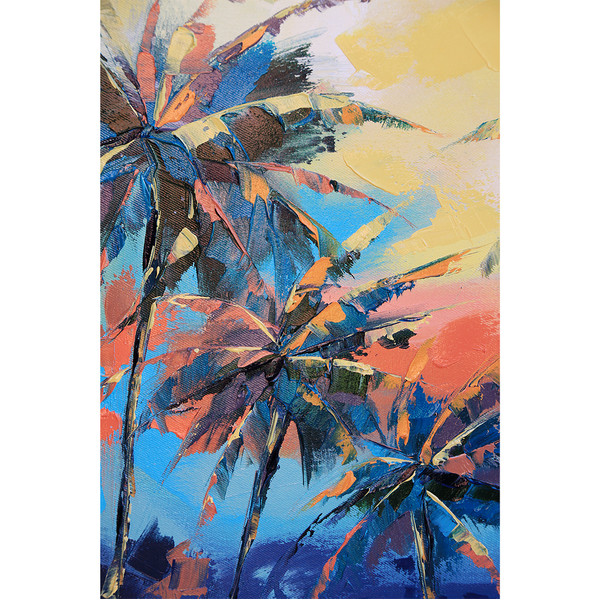 Palm Tree Painting Landscape Original Art Impasto Artwork Oil Canvas — копия (3).jpg