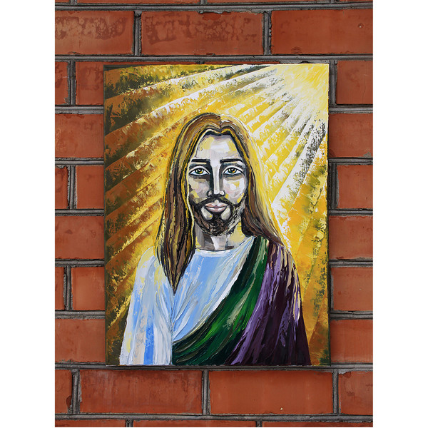 Jesus Painting Catholic Original Art Christian Wall Art Oil Canvas  — копия.jpg