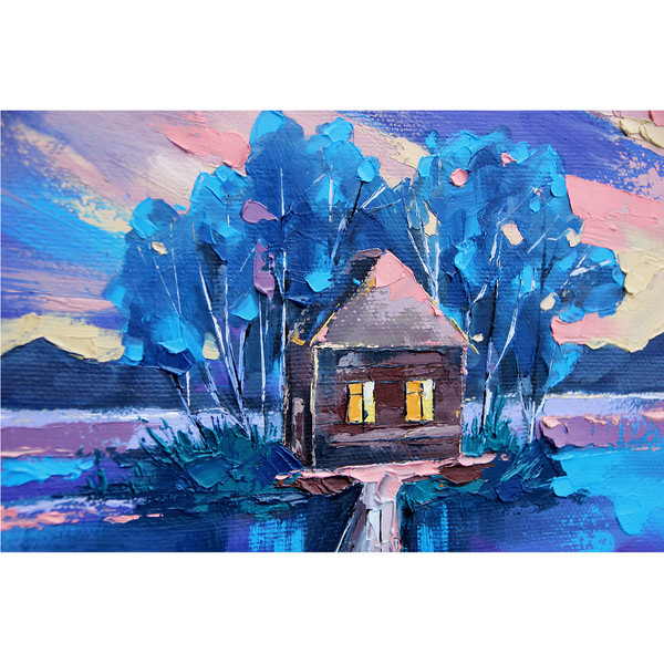 Old House Painting Night Landscape Original Art Loneliness Artwork — копия (5).jpg