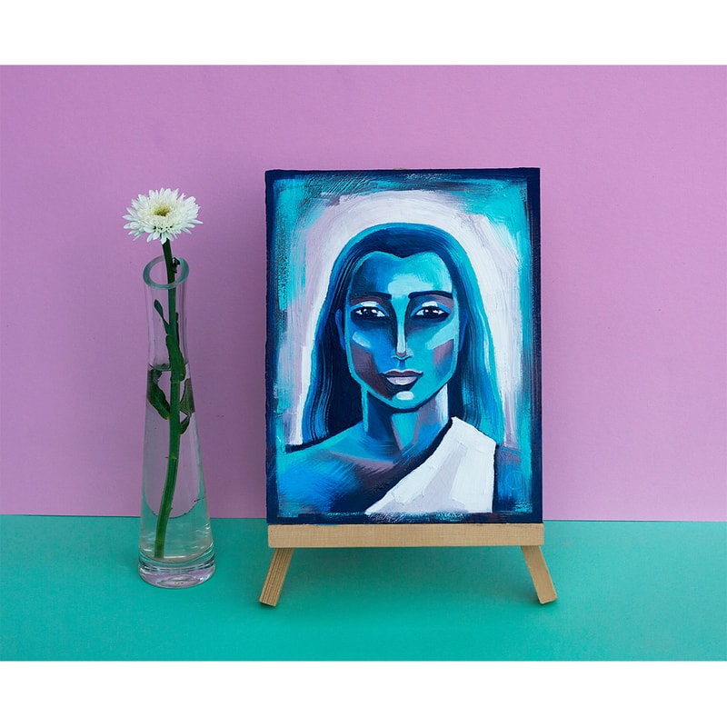 Mahavatar Babaji Painting Kriya Yoga Original Art Meditation Artwork Spiritual Wall Art 2