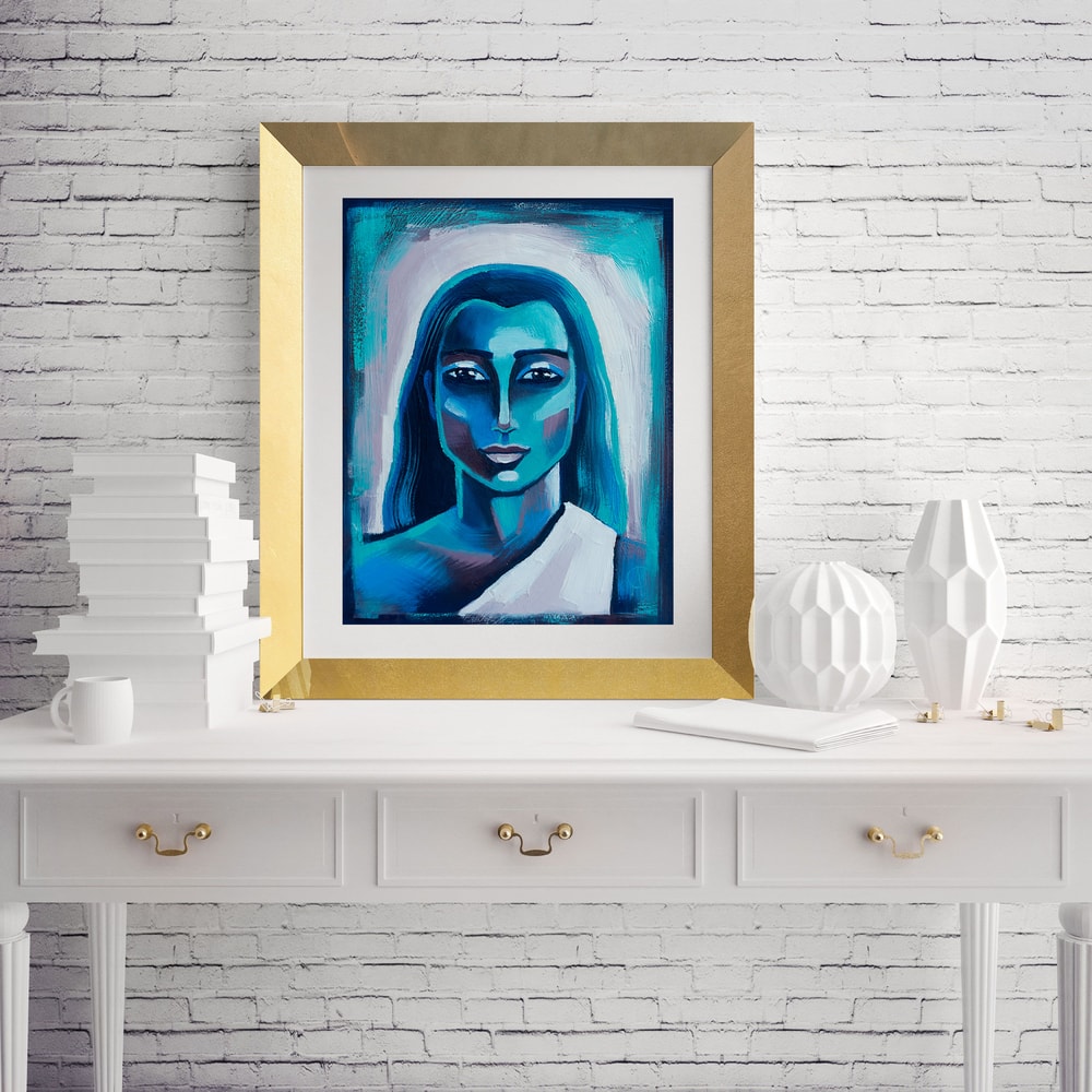 Mahavatar Babaji Painting Kriya Yoga Original Art Meditation Artwork Spiritual Wall Art 4