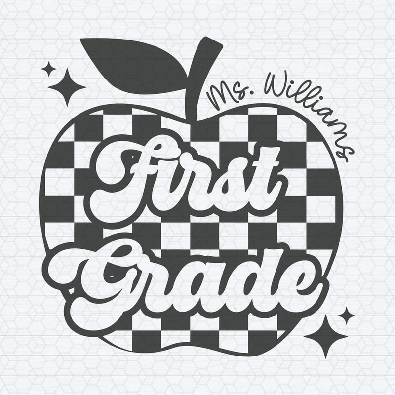 Custom First Grade Teacher Apple SVG.jpg