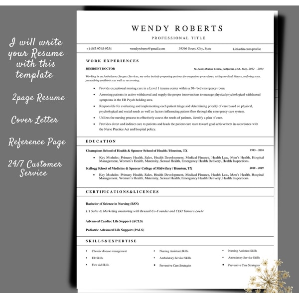 Resume update template, CV update template, simple resume te | Inspire ...