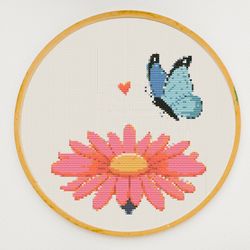 butter buzz morning - cross stitch pattern for beginners