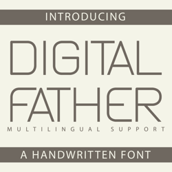 digital father font