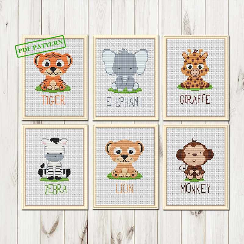 Jungle animals cross stitch patterns.jpg