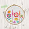 Cross Stitch Flowers Pattern Hoop Art Cross Stitch Bird On Flower 0