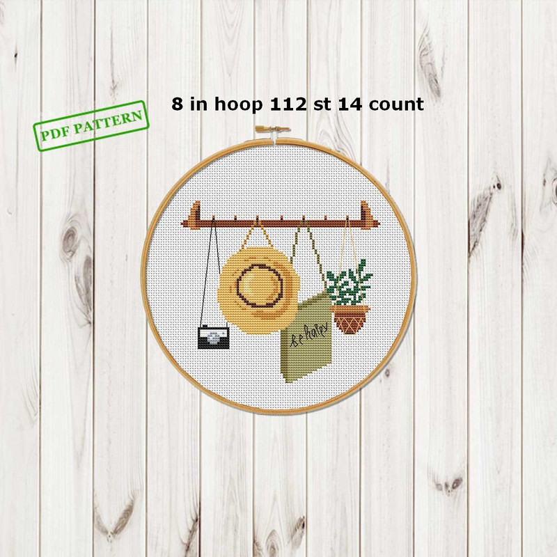 Cross Stitch Modern Pattern Home Plants 0