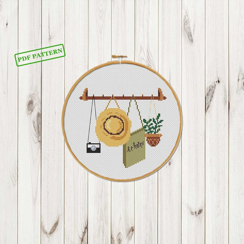 Cross Stitch Modern Pattern Home Plants 1