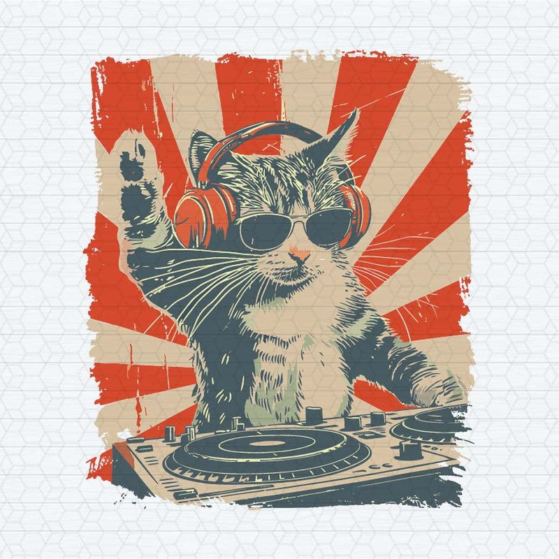 Funny DJ Cat Night Party Meme SVG.jpg