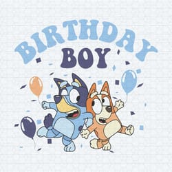 cute birthday boy bluey bingo svg1
