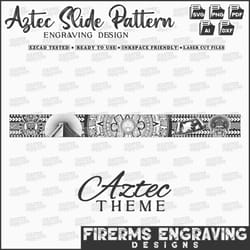 Gun Aztec Vector Laser Engraving Svg | Inspire Uplift