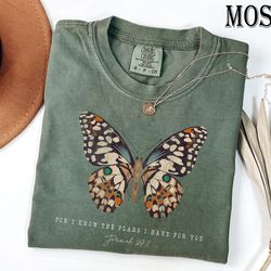 religious shirt, jesus shirt, for i know the plans i have for you, comfort colors christian shirt, faith