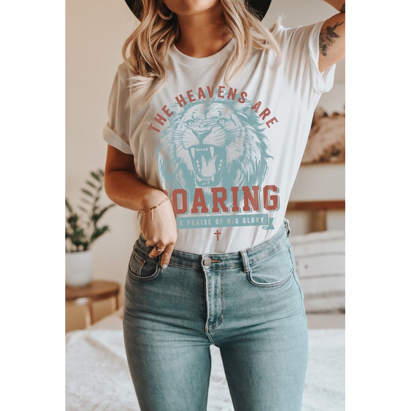 Boho Christian Shirts The Heavens Are Roaring Christian Tshirts Bible Verse Shirt Trendy Christians 6