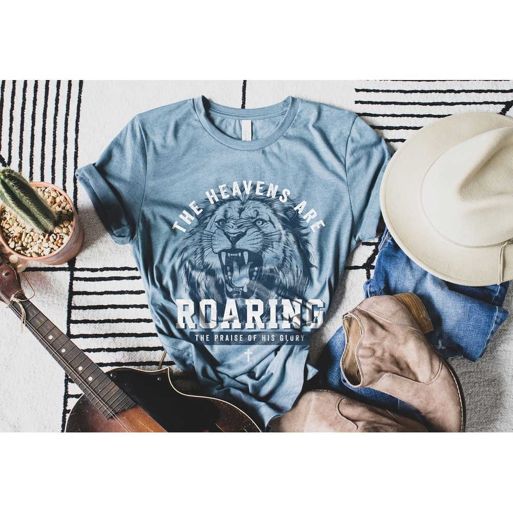 Boho Christian Shirts The Heavens Are Roaring Christian Tshirts Bible Verse Shirt Trendy Christians 7