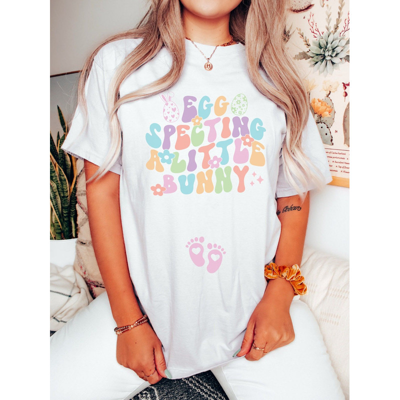Easter Pregnancy Announcement Shirt Eggspecting A Little Bunny T Shirt Easter Maternity Tshirt Spri 2