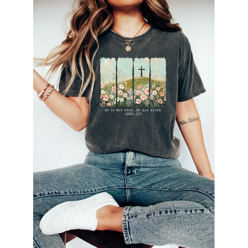 He Is Not Here He Has Risen Shirt Easter Shirt Christian Shirt Jesus Easter Shirt Jesus Christ East 1