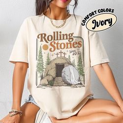 rolling stones tshirt, he is risen tshirt, easter tshirt, funny christian shirt