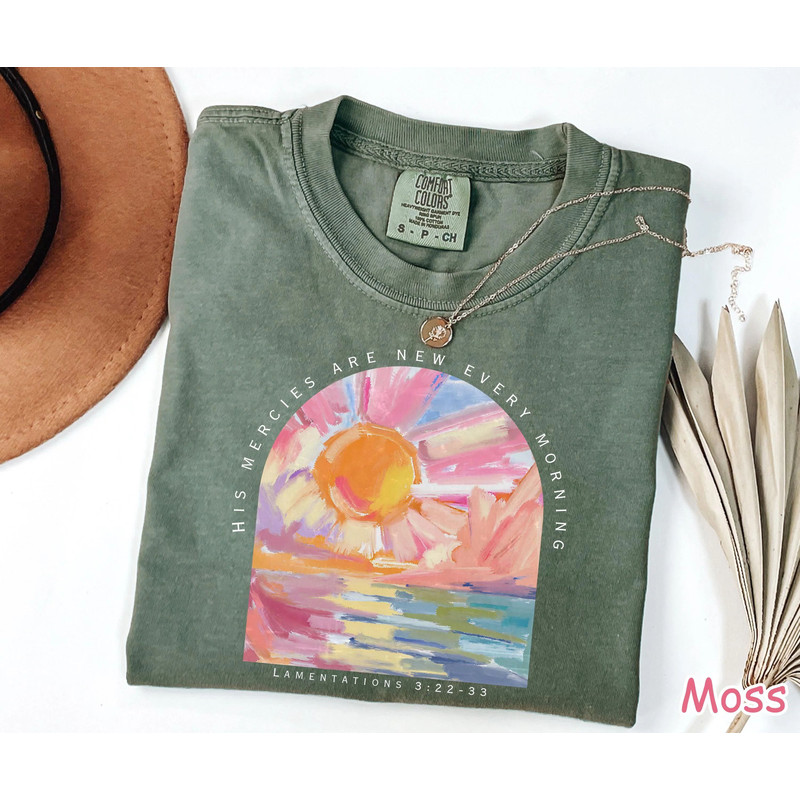 Christian Shirt His Mercies Are New Every Morning Bible Verse Shirt Religious Women Gift Faith Tee 0