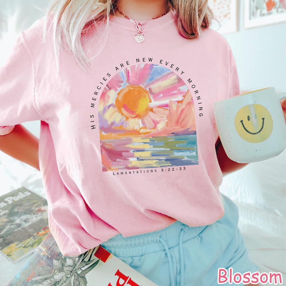 Christian Shirt His Mercies Are New Every Morning Bible Verse Shirt Religious Women Gift Faith Tee 5