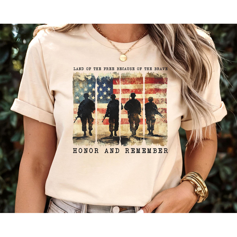 Memorial Day Shirt Land Of The Brave Shirt Patriotic American Flag Shirt Army Shirt Heart Memorial  2