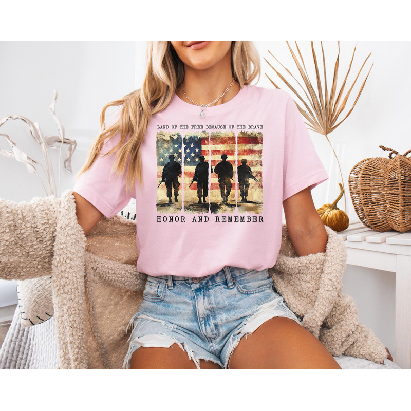Memorial Day Shirt Land Of The Brave Shirt Patriotic American Flag Shirt Army Shirt Heart Memorial  3