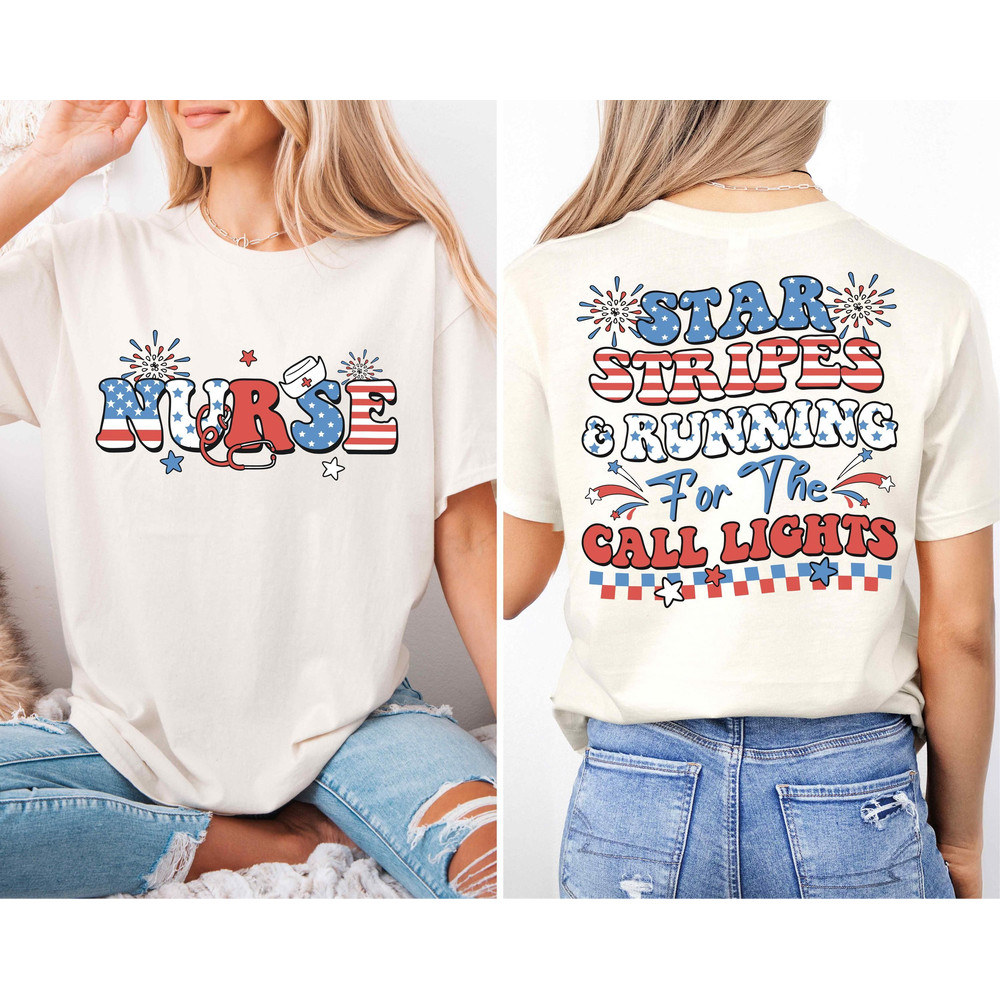 4th Of July Nurse Tshirt American Nurse Shirt American Flag Nurse Shirt Independence Day Nurse Tee 4